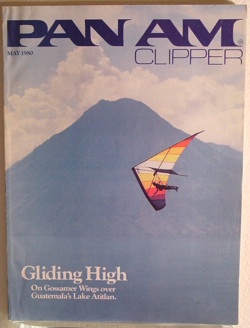 1980 May, Clipper in-flight Magazine with a cover story on hang gliding.